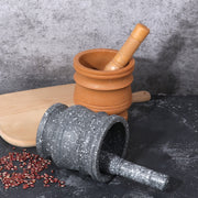 Pot à purée d'ail en grain de bois de cuisine, presse-ail purée