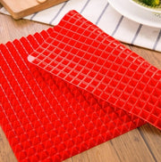 Tapis de cuisson pyramidal en silicone antiadhésif avec grille, polyvalent, résistant à la chaleur, pour four et barbecue, ustensiles de cuisine