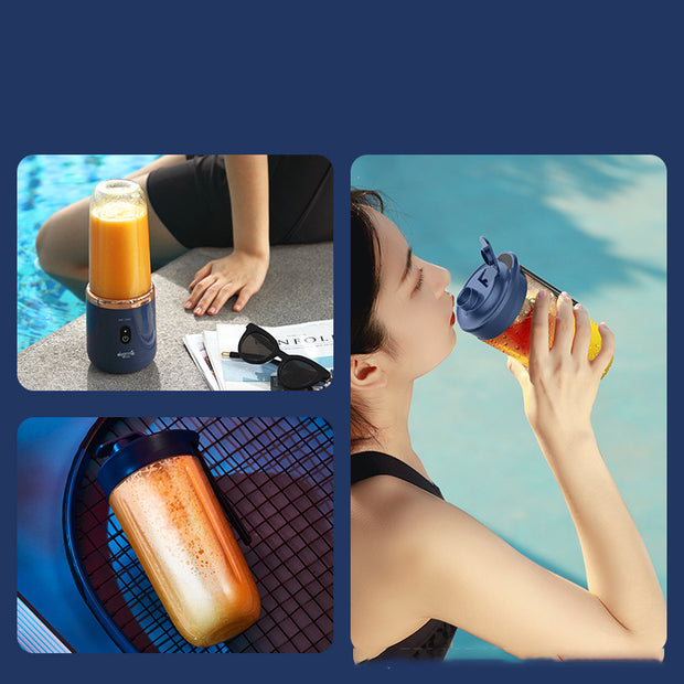 Mini mixeur portable à 6 lames, extracteur de jus, smoothie, chargement USB, presse-fruits, mixeur, broyeur à glace, presse-agrumes portable