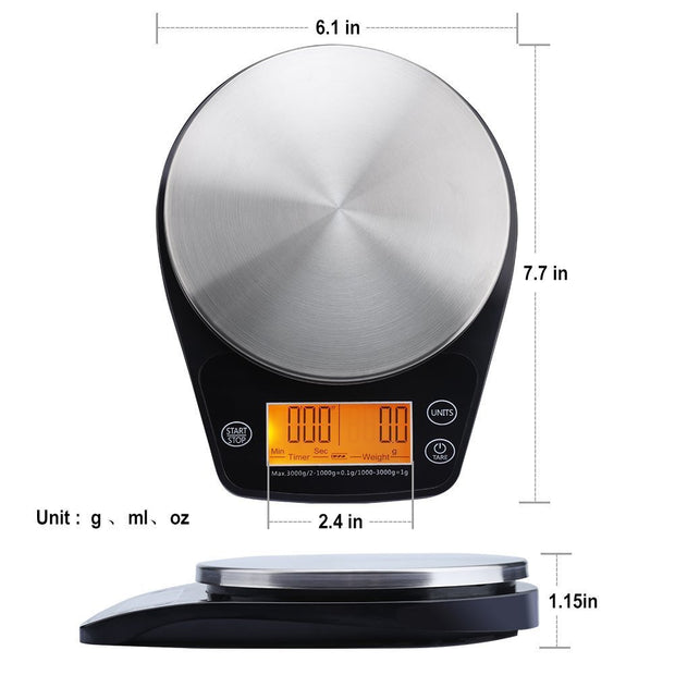 Balance à café numérique multifonction LCD avec filtre à main