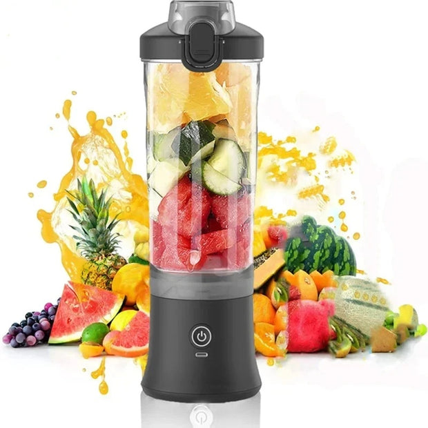 Mixeur portable 600 ml, presse-agrumes électrique, mixeur de fruits, 4 000 mAh, rechargeable par USB, mini mixeur pour smoothies, presse-agrumes personnel, couleur