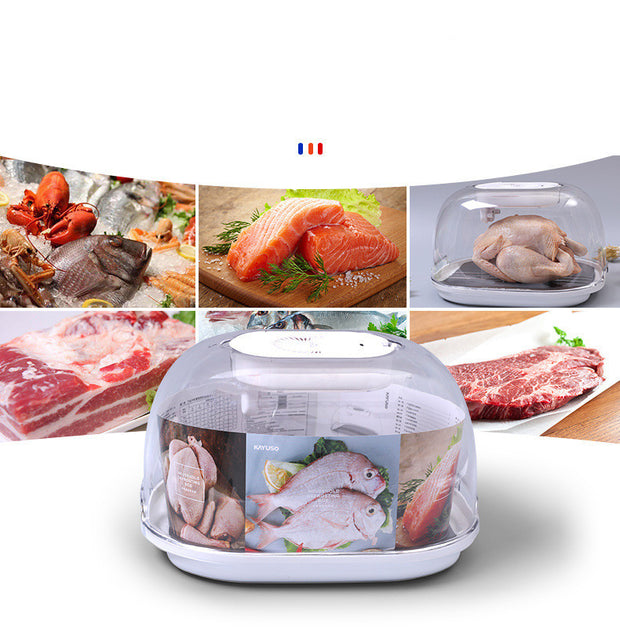 Plateau de conservation et de décongélation rapide pour steaks de viande