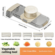 Coupe-légumes multifonction 2 en 1 pour couper et égoutter les légumes. Hachoir robuste et pratique. Gadget de cuisine.