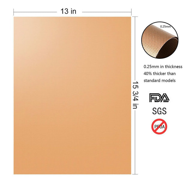 Tapis de cuisson antiadhésif en cuivre pour barbecue, feuilles de cuisson réutilisables, feuille de cuisson en PTFE, facile à nettoyer