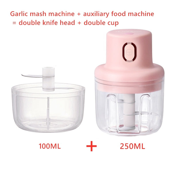 Hachoir à viande sans fil, presse-ail électrique