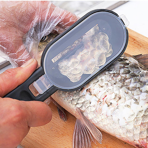 1 grattoir pratique pour enlever les écailles de poisson, détartrant en plastique, éplucheur de fruits et légumes, accessoires utiles