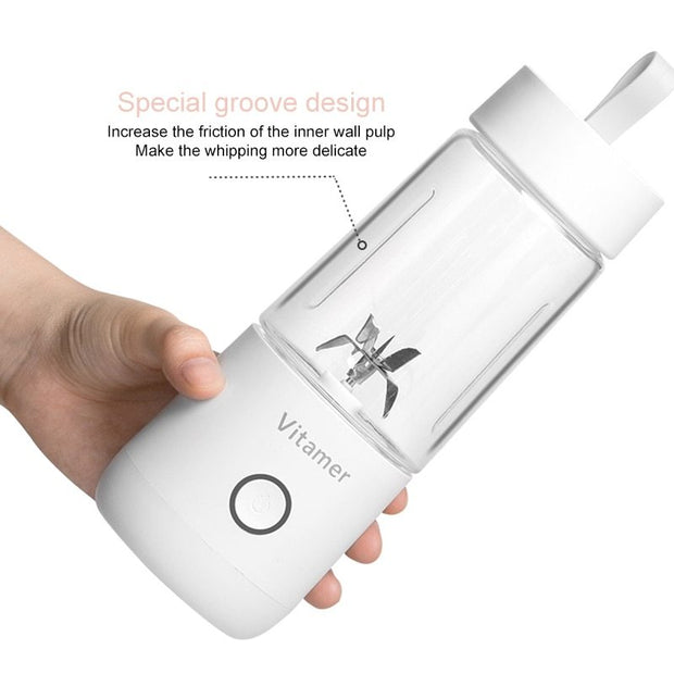 Mixeur portable électrique rechargeable par USB, 350 ml, pour smoothies, granités, jus, bouteille, chargeur USB, gadget de cuisine