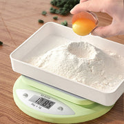 Balance de cuisine numérique de 5 kg, poids en grammes, précision, verte, électronique, LCD, pour la cuisson des aliments, portable