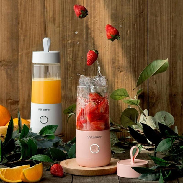 Mixeur portable électrique rechargeable par USB, 350 ml, pour smoothies, granités, jus, bouteille, chargeur USB, gadget de cuisine