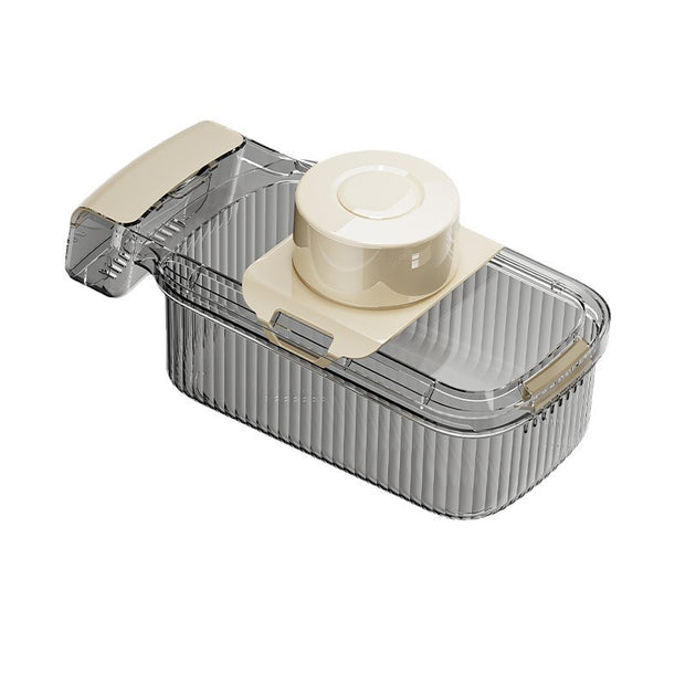 Coupe-légumes multifonction 2 en 1 pour couper et égoutter les légumes. Hachoir robuste et pratique. Gadget de cuisine.