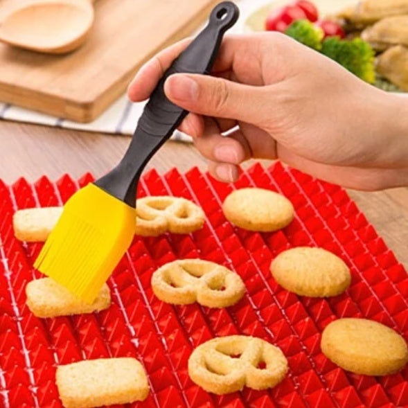 Tapis de cuisson pyramidal en silicone antiadhésif avec grille, polyvalent, résistant à la chaleur, pour four et barbecue, ustensiles de cuisine