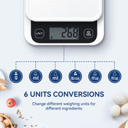 Balance de cuisine intelligente, balance nutritionnelle, balance de calories, balance de cuisson numérique avec application de calcul de nutrition