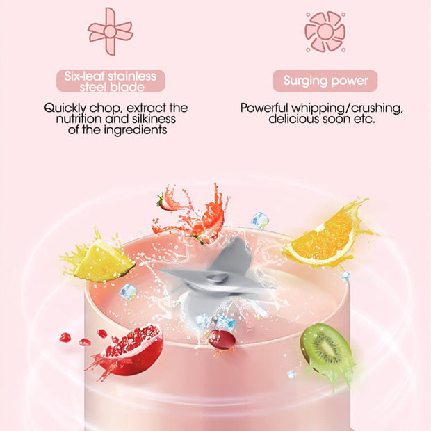 Mixeur portable multifonction, presse-agrumes électrique, bouteille de sport, mixeur de fruits, rechargeable par USB, mixeur de smoothies, extracteur de jus de fruits