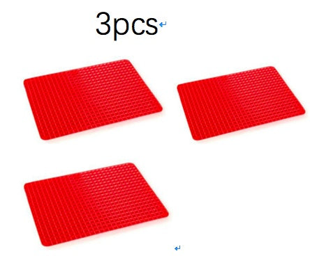 Tapis de cuisson pyramidal en silicone antiadhésif avec grille, polyvalent, résistant à la chaleur, pour four et barbecue, ustensiles de cuisine