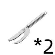 Grattoir à poisson multifonction 3 en 1 en acier inoxydable pour la cuisine