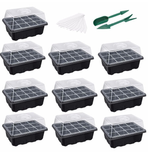 Coffret de semis à 12 trous, plateau de conservation de la chaleur et d'hydratation