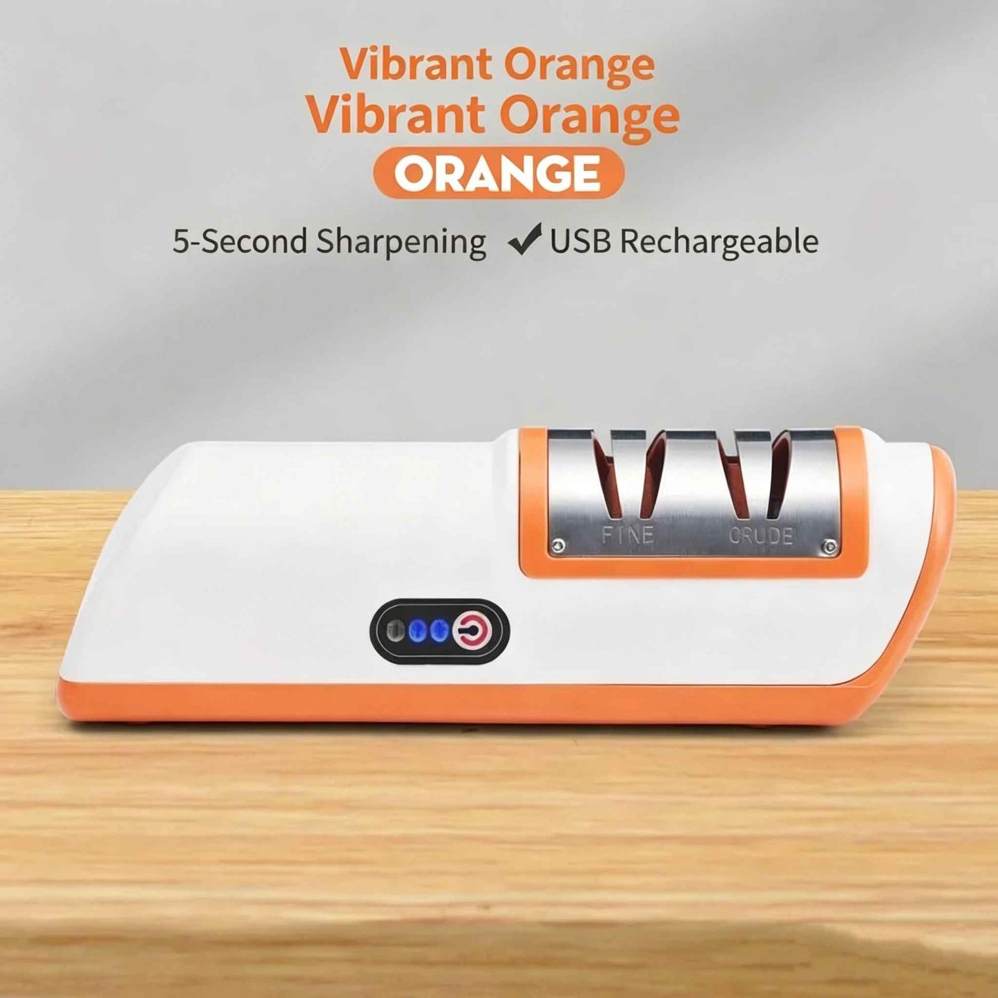 aiguiseur couteau electrique orange