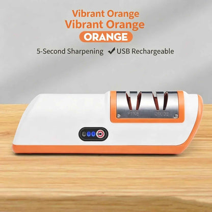 aiguiseur couteau electrique orange
