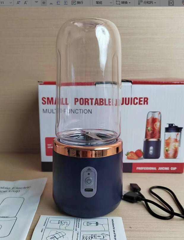Mini mixeur portable à 6 lames, extracteur de jus, smoothie, chargement USB, presse-fruits, mixeur, broyeur à glace, presse-agrumes portable