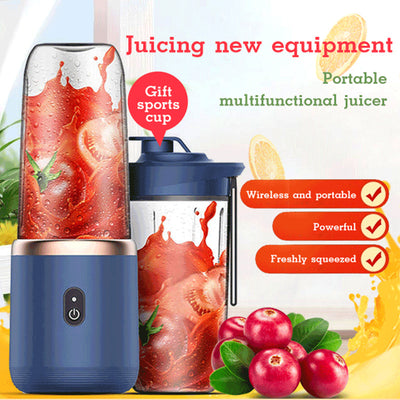 Mini mixeur portable à 6 lames, extracteur de jus, smoothie, chargement USB, presse-fruits, mixeur, broyeur à glace, presse-agrumes portable