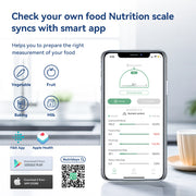 Balance de cuisine intelligente, balance nutritionnelle, balance de calories, balance de cuisson numérique avec application de calcul de nutrition