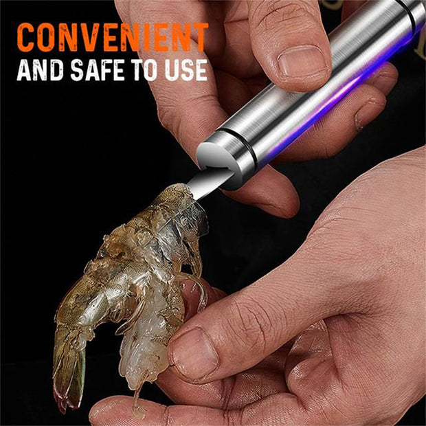 Écailleur de crevettes multifonctionnel en acier inoxydable, ligne de crevettes, couteau à gueule de poisson, coupe-poisson, ciseaux, écailles de poisson, gadget de cuisine, accessoires, outils, outils de cuisine créatifs