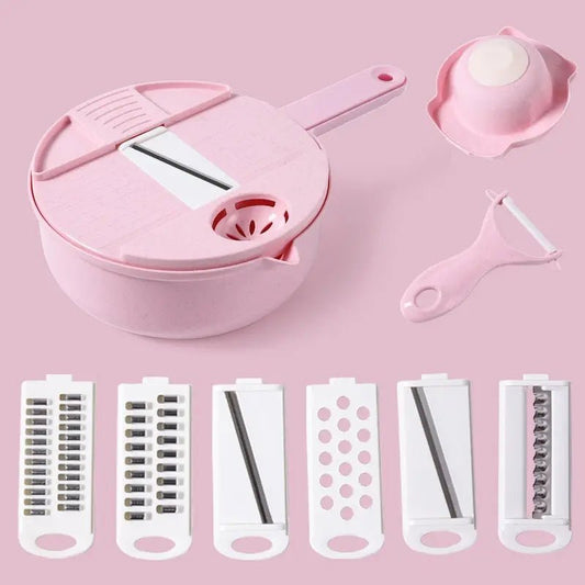 Hachoir Manuel - CutShredGrater™ - Rose - Cuisine Mieux